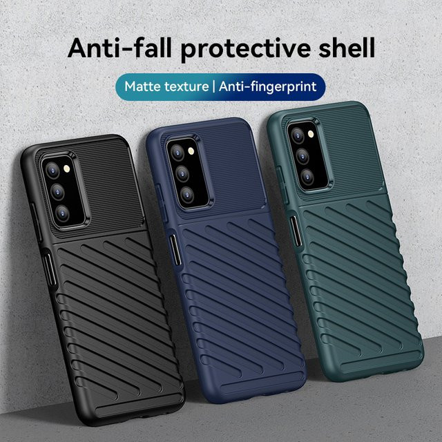 Stoßfeste Silikon Handyhülle für Samsung Galaxy A03s in Schwarz - Bild 1