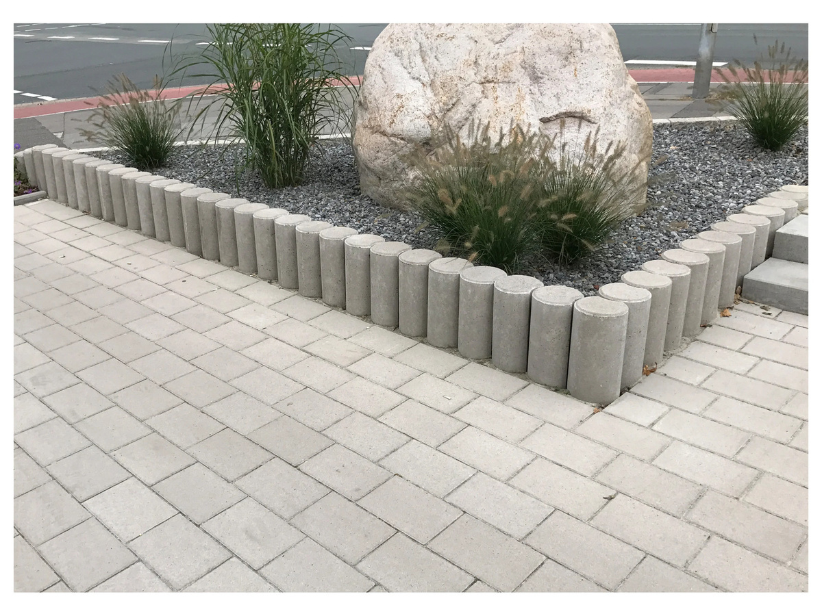 DIEPHAUS Verbundpalisade mondförmig in Grau, B/D/H: 20 x 20 x 80 cm - Bild 3