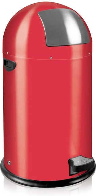 PROREGAL Abfalleimer mit Fußpedal und verzinktem Inneneimer, Rot, H x B x T: 70 x 38 x 37,5 cm - Bild 1