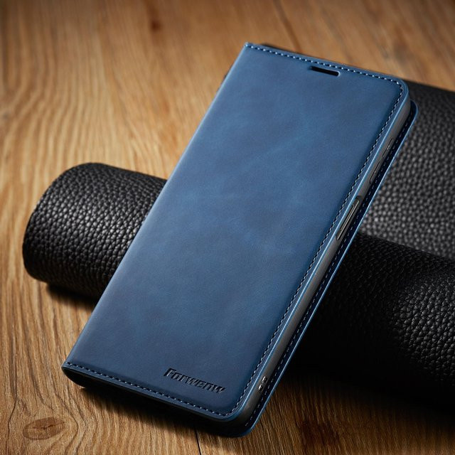 Leder Klapphandyhülle mit Kartenfach für Xiaomi Redmi Note 14 13 Pro Plus 12S 11S 10S 9S 12 11 10 9 8 7 Pro Plus 5G 12C 13C in Blau - Bild 1