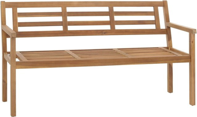 PROREGAL Gartenbank aus Akazienholz in Braun, moderne Parkbank für Garten und Terrasse, H x B x T: 82 x 145 x 59 cm - Bild 1