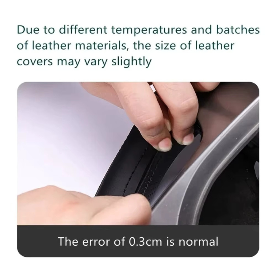 Lenkradabdeckung aus Geflecht für Honda Civic 2014-2018 in Schwarz - Bild 4