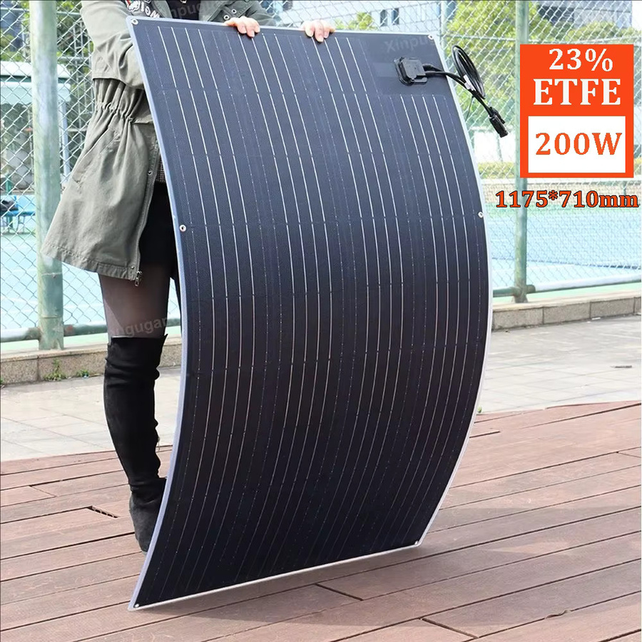 Flexibles ETFE Solarpanel von xinpuguang in Schwarz mit hoher Effizienz von 23 Prozent und Mono-Zellen für Camper, RV und Home-Dachnutzung - Bild 3