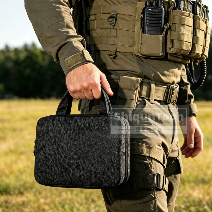 Baofeng Walkie-Talkie-Tragetasche aus Nylon in Schwarz für UV-5R UV-5RA UV-5RE und TYT TH-F8 Zwei-Wege-Radios - Bild 6
