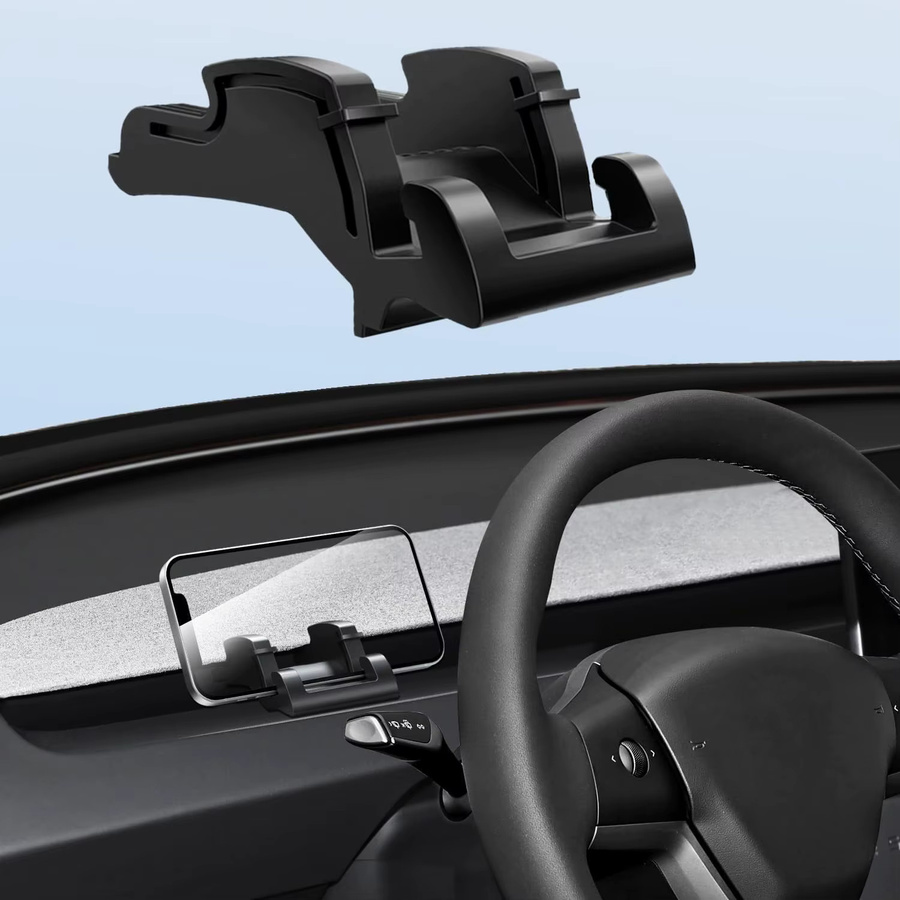 MIYOKAKING Silikon Handyhalterung für Tesla Model 3 und Model Y Juniper 2026 in Schwarz - Bild 2