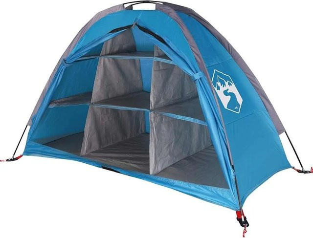 vidaXL Camping-Organizer Zelt mit 9 Fächern in Blau, wasserdicht - Bild 1