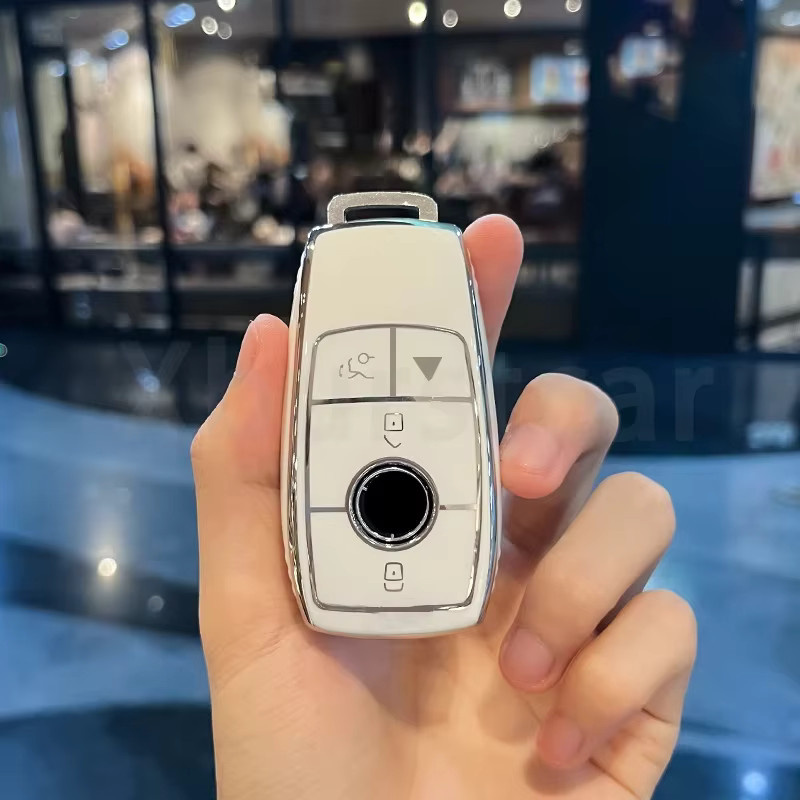 Schlüsselabdeckung aus TPU für Mercedes Benz W177 W205 W213 W222 G63 X167 A C E S G GLS Klasse Maybach in Weiß von Xburstcar - Bild 2