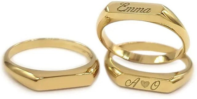 COOLTIME Herren-Ring, Edelstahl, Gold, minimalistisch - Bild 1