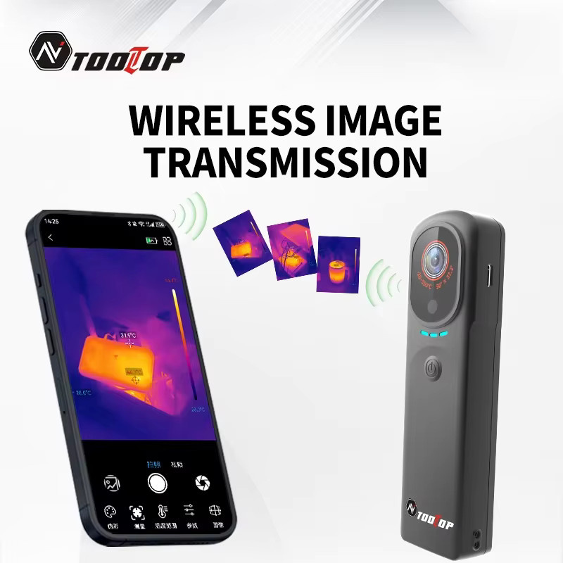 TOOLTOP T9 WIFI Wärmebildkamera für Android und iOS Smartphones, Schwarz, Messbereich -20 bis 550 °C - Bild 2