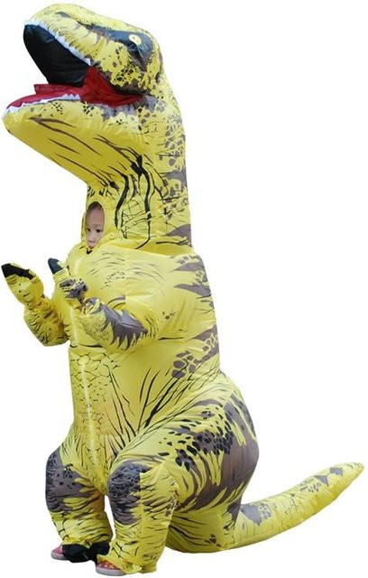 ElmCove T-Rex-Dinosaurierkostüm, aufblasbar, gelb - Bild 1