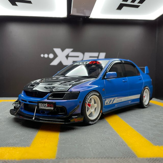 MINI AUTO Lancer EVO IX Sportwagen Modell, 1:24, mit Licht und Sound, Metall - Bild 1
