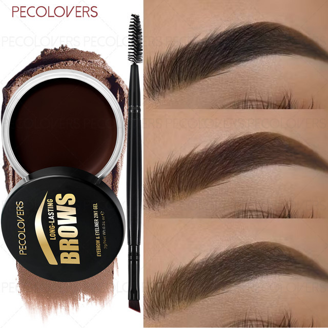 2-in-1 Augenbrauen- und Eyeliner-Gel mit Pinsel, Unisex - Bild 1