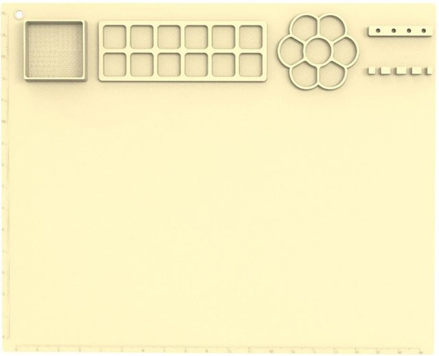 Binchi Cultural Supplies Bastelmatte aus Silikon mit Bechoberfläche in Gelb für Kinder - Bild 1