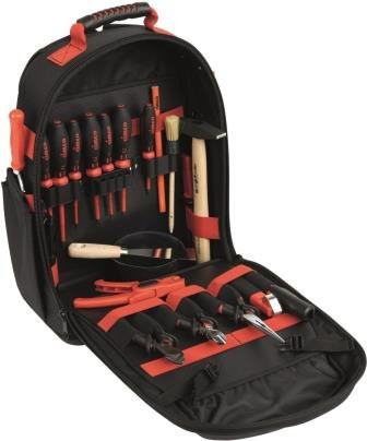 Cimco Lehrlingsrucksack ECO 170400 Werkzeugrucksack bestückt, Schwarz, B: 21,0 cm, T: 37,0 cm, H: 49,0 cm - Bild 1