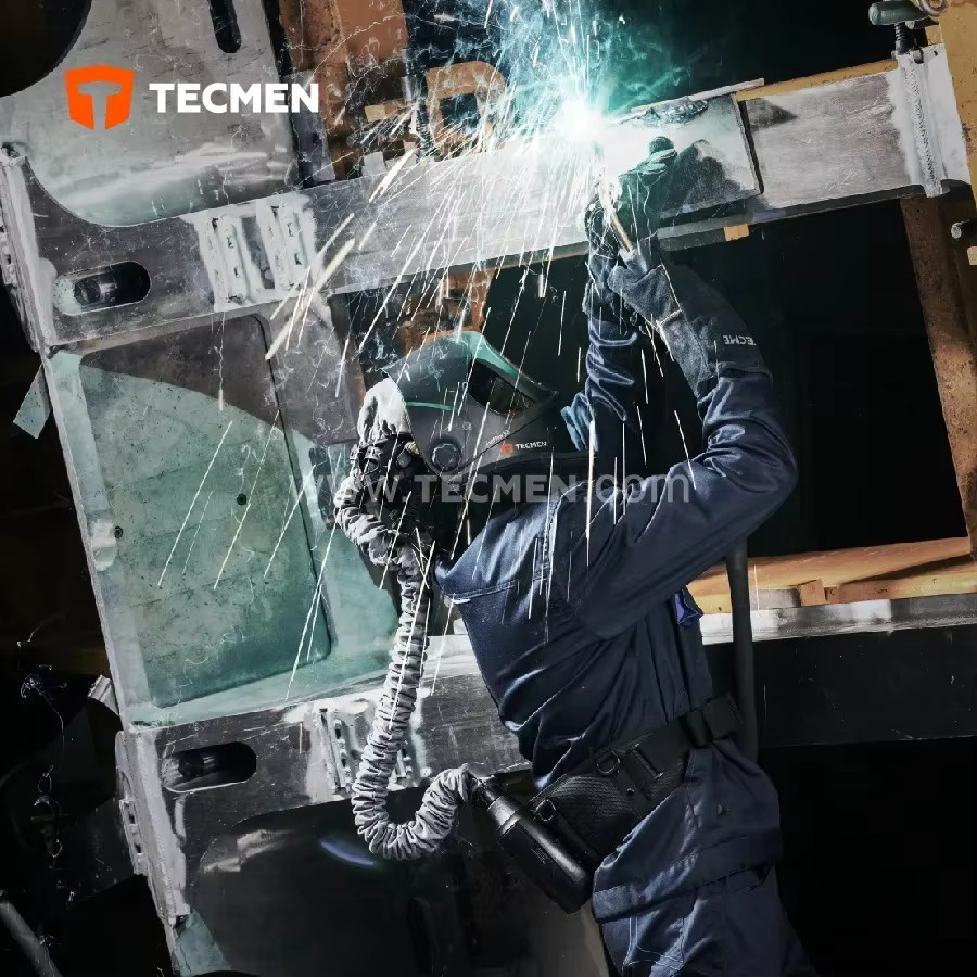 TECMEN FREFLOW V3 Luftgesteuerter Papr-Atemschutz-Helm mit Luftreinigung in Schwarz, Größe S - Bild 5