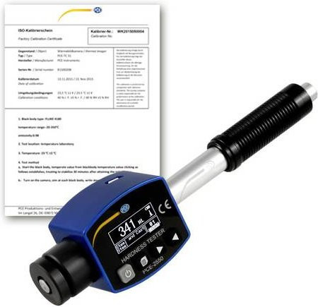 PCE Instruments PCE-2550-ICA Härteprüfgerät in Blau, kalibriert nach ISO für Brinell, Leeb, Vickers und Shore HLD - Bild 1