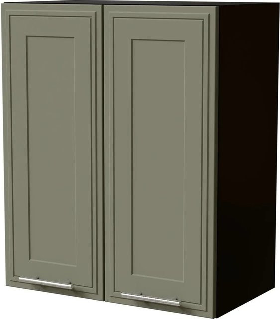 Feldmann-Wohnen Hängeschrank Salo in Schwarz und Reed Green Matt mit Kassettenoptik, B/T/H: 60 x 32,5 x 72 cm - Bild 1