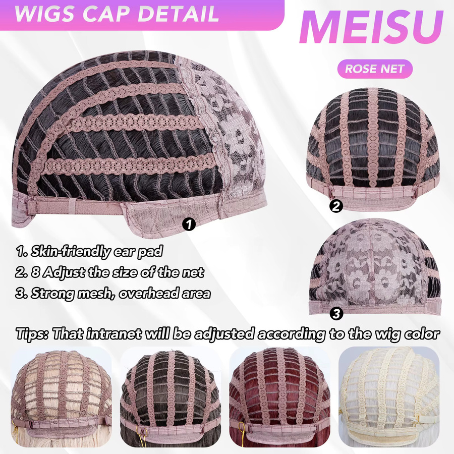 MEISU Perücke, 24-Zoll, braun, Kunstfaser, 2-Pferdeschwanz, Unisex - Bild 6