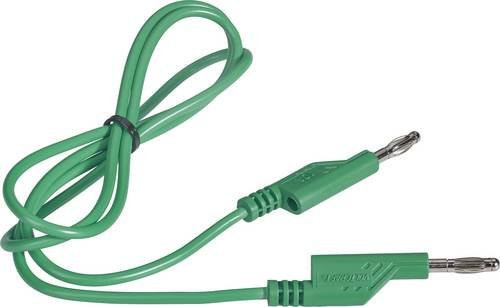 Voltcraft Messleitung mit 4mm Lamellenstecker in Grün, Länge: 1,00 m - Bild 1