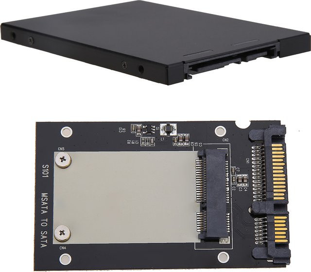IRhasta MSATA zu 2,5 Zoll SATA SSD Gehäuse, Externer HDD Adapter in Schwarz - Bild 1