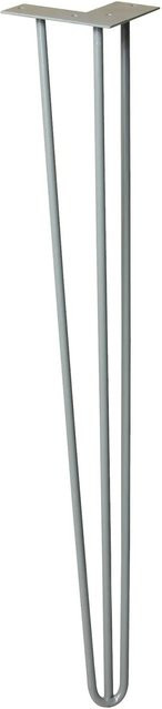 Wagner Möbelbein Hairpin aus Stahl in Moss Grey, Höhe: 71 cm - Bild 1