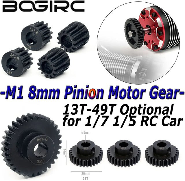 BOGIRC M1 8mm Pinion-Motorgetriebe, Metall, Schwarz - Bild 1