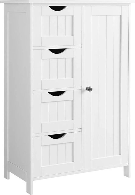 Vasagle Sideboard mit 4 Schubladen in Weiß, B/T/H: 55 x 30 x 81 cm - Bild 1