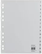 Soennecken Zahlenregister in Grau und Transparent aus Kunststoff, Breite: 22,5 cm, Höhe: 29,7 cm - Bild 1