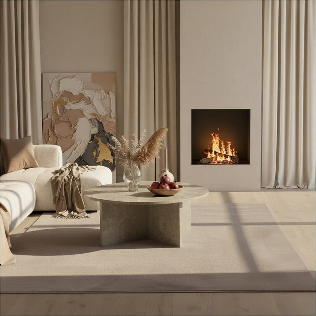 Waschbarer Kurzflorteppich Kadima Design NECKAR, einfarbig, Beige, B: 160 cm, T: 230 cm - Bild 1