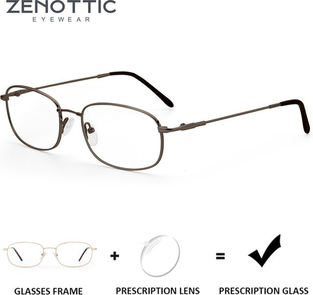 ZENOTTIC Rechteck Sonnenbrille, Vollrand, Metall, Männer - Bild 1