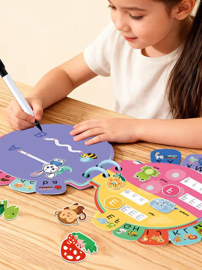 Kognitives Aktivitätsbuch zum Buchstabenkleben in Mehrfarbig aus Papier für Kinder - Bild 2