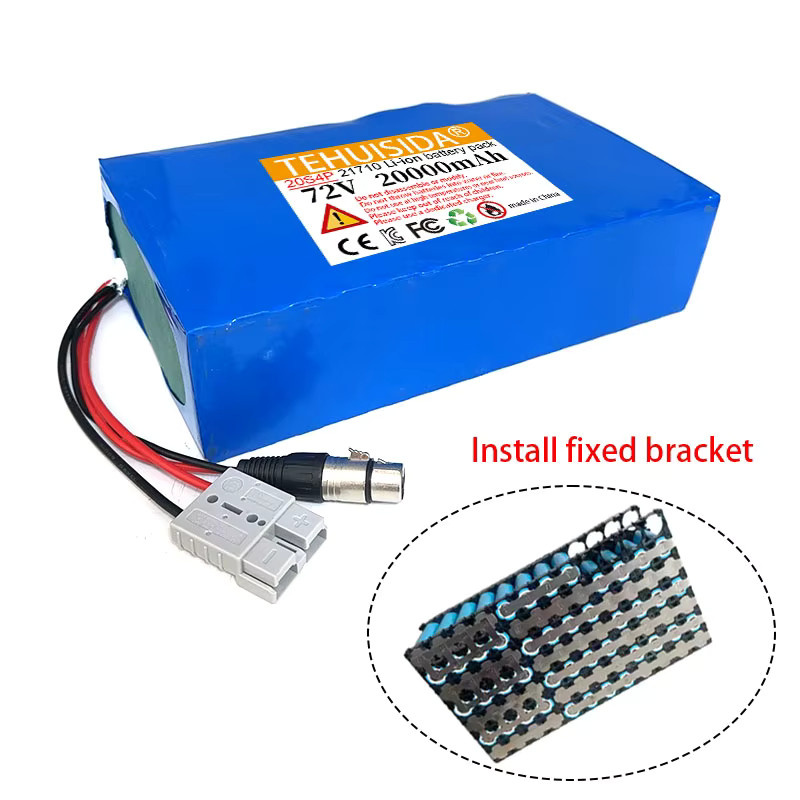 TEHUISIDA Lithium-Akkupack 72V 20Ah in Blau mit Anderson- und XLR-3-Pin-Anschluss für 1500W Motorenanlagen - Bild 3
