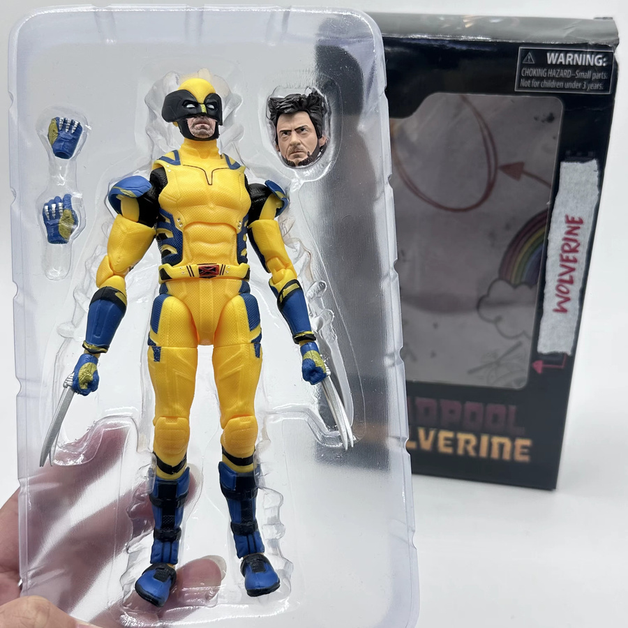 Hasbro Marvel Wolverine, Actionfigur, gelbes Kampfkostüm, 6-Zoll - Bild 3