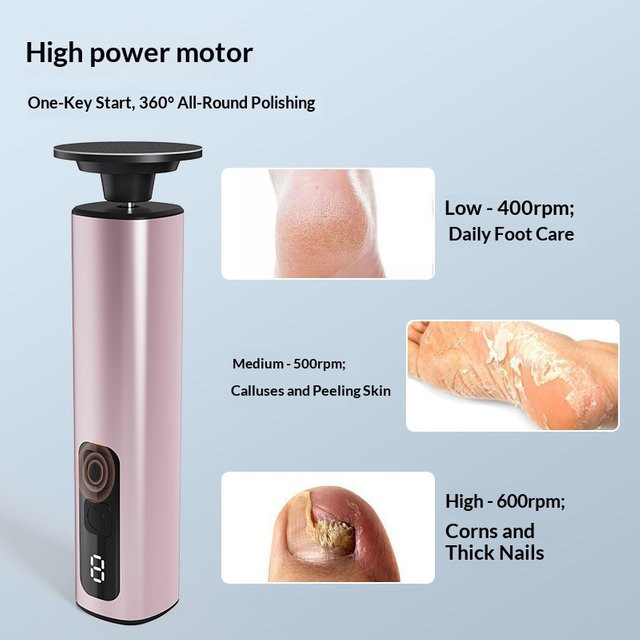 HOMEFISH Elektrischer Fußtrimmer, Schwarz, Unisex - Bild 1