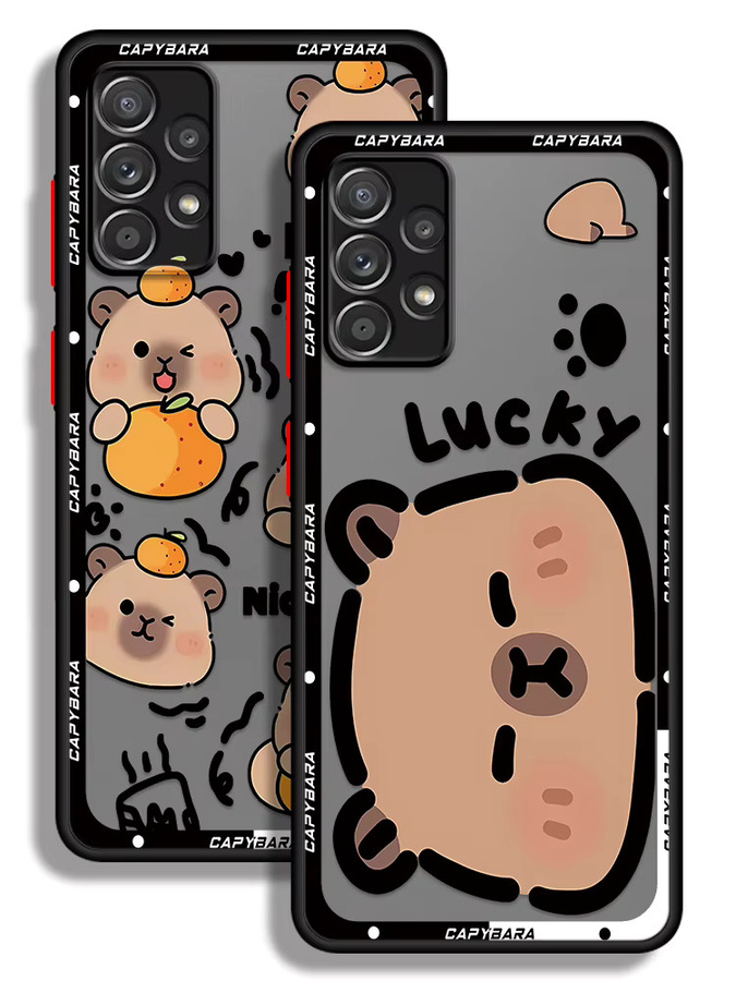 Niedliche Handyhülle mit Capybara Motiv für Samsung Galaxy A17 A52 A35 A16 A15 A52S A72 A14 A23 A34 A36 A53 A56 A55 A73 A33 A54 - Bild 5