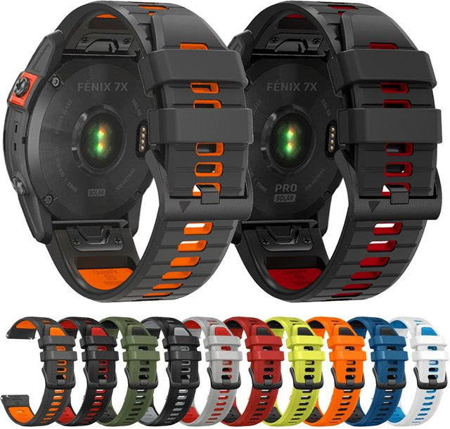 QCTOG Uhrenarmband Silikon, 22 26 mm, Unisex - Bild 1