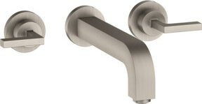 Hansgrohe Axor Citterio UP-3-Loch-Waschtischarmatur mit Hebelgriff in Edelstahl-Optik und silberner Farbe - Bild 1