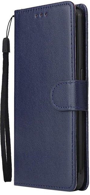 Lederhülle für OPPO Reno 2 und OPPO Reno 2Z in Blau als Flip Wallet Etui - Bild 1