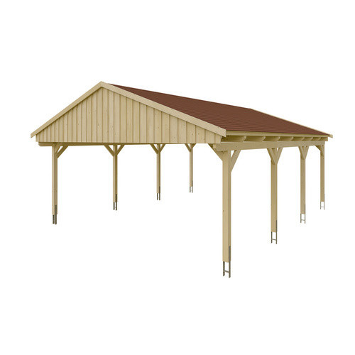 Skan Holz Carport Fichtelberg aus Fichte Leimholz in Beige, B/T: 618 x 808 cm, Höhe: 362 cm - Bild 3