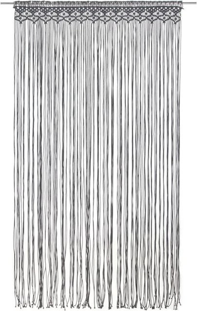 vidaXL Makramee Vorhang Anthrazit aus Baumwolle und Polyester B/H: 140 x 240 cm - Bild 1