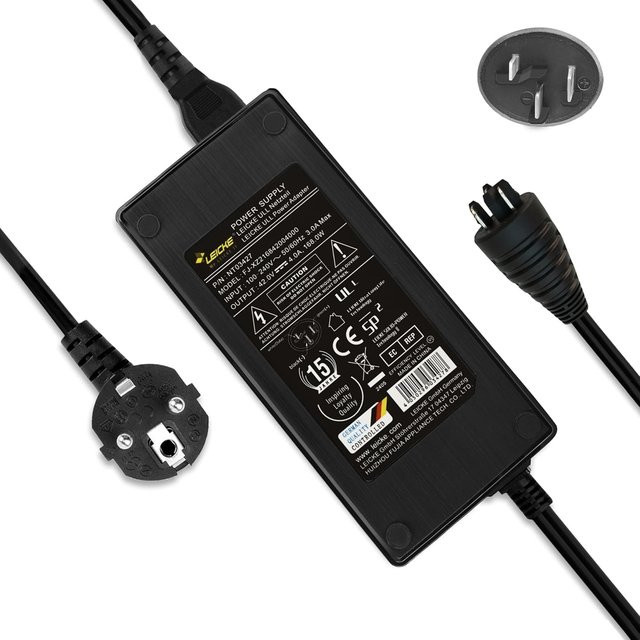 LEICKE E-Bike Ladegerät für Bosch Performance Active Line 36V/42V 4A in Schwarz - Bild 1