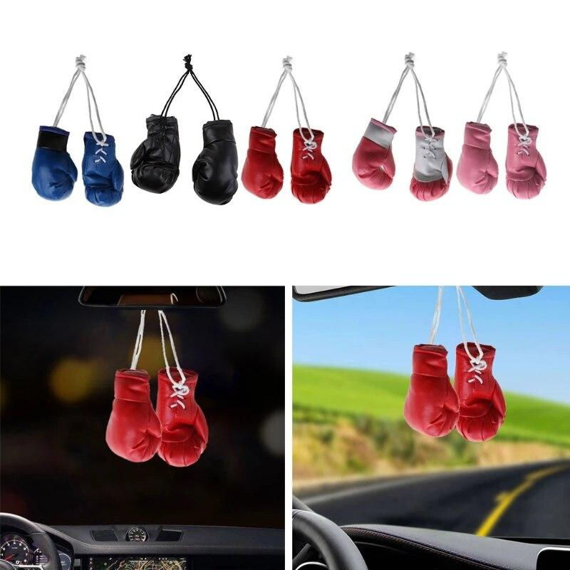 Love Home Garden Mini-Boxhandschuhe als Weihnachtsschmuck in Rot aus Leder und Textil - Bild 2
