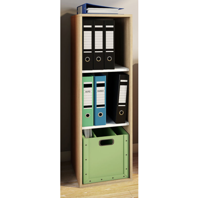 VCM Regal Lona I aus Holzwerkstoff mit Eiche-Nachbildung, braun, B/T/H: 37 x 35,3 x 110 cm - Bild 2