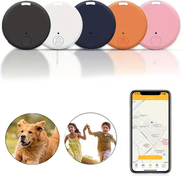 Mrgabwte Mini Smart Bluetooth GPS-Tracker in Orange als Anti-Verlust-Gerät für Kinder, Haustiere und Schlüsselanhänger - Bild 1