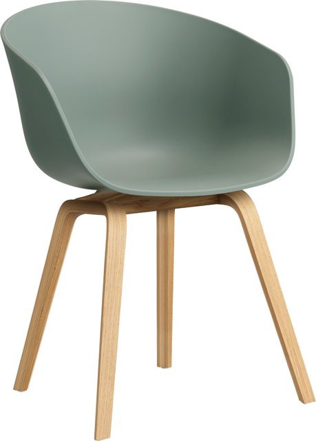 HAY About A Chair AAC 22 mit Armlehnen in Grün aus Polypropylen und Holz - Bild 1