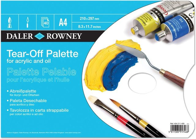 Daler-Rowney Abreißpalette Block für Profis, Weiß, A4, 29,7 x 40,0 x 40,0 cm - Bild 1