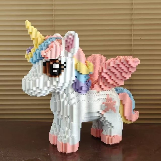 Fashnics Einhorn 3D Tier Mikro Diamant Baustein, ab 14 Jahren - Bild 1