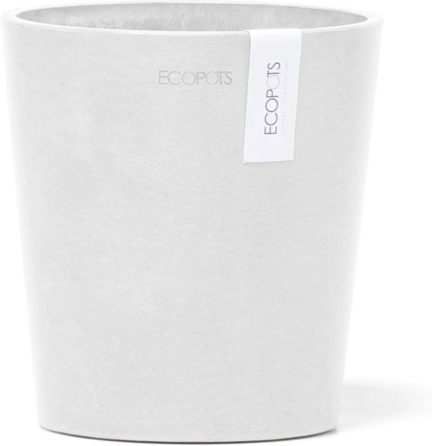 Ecopots Pflanztopf Morinda Weiß B: 14,2 cm, H: 16 cm - Bild 1