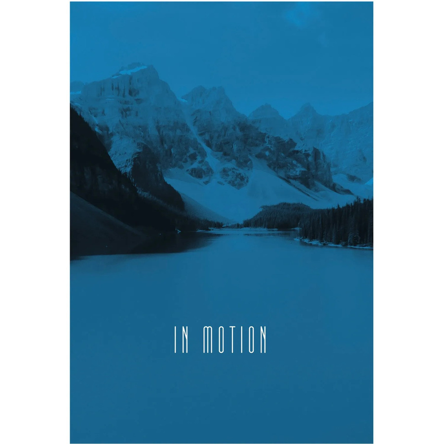 Komar Wandbild Word Lake Blue in Blau, Poster auf Fotopapier, Breite: 50 cm, Höhe: 70 cm - Bild 2