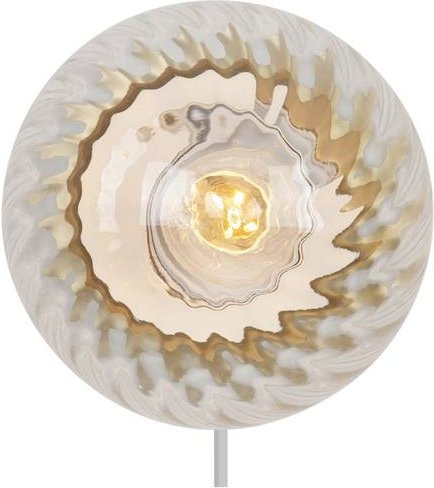 Nordlux Chisell Wandleuchte Art-déco in Messing mit transparentem Glas und E14 Fassung - Bild 1
